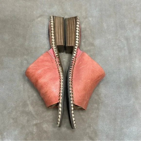 Sofft Nalanie Leather Pink Slide Sandals Size 7 - Picture 4 of 10